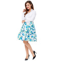 Grace Karin 10 Patterns Occident Women Vintage Retro Floral Pattern Cotton Skirt CL008925-1